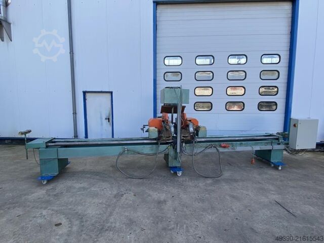 NC Doppelgehrungssäge mit 2 Sägeaggregaten für ALU, Buntmetalle und Kunsstoffe - DEFEKT, Gehrungssäg RAPID - WEGOMA DGL 5000 / 500 mit Positioniersteuerung