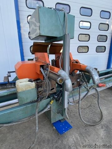 NC Doppelgehrungssäge mit 2 Sägeaggregaten für ALU, Buntmetalle und Kunsstoffe - DEFEKT, Gehrungssäg RAPID - WEGOMA DGL 5000 / 500 mit Positioniersteuerung