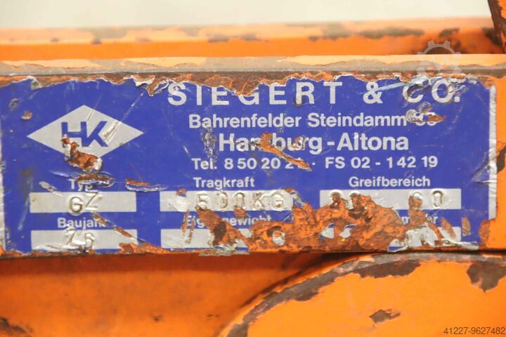 Rectangular pliers Siegert GZ 20 bis 60 mm 500 kg