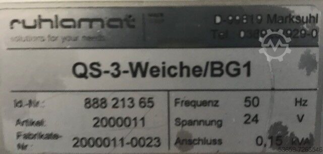 Other spareparts ruhlamat ruhlamat QS-3-Weiche/BG1 / 888 213 65 / 2000011