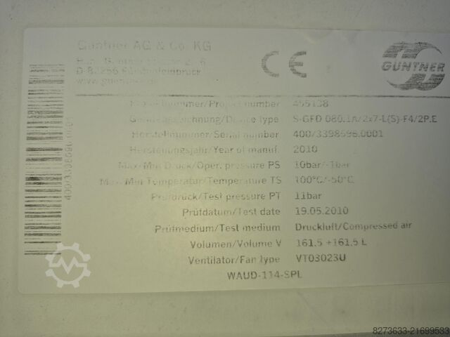 Rückkühler V-Block Tischlühler Güntner S-GFC 080.1 A/2x7-LS-F4/2P.E