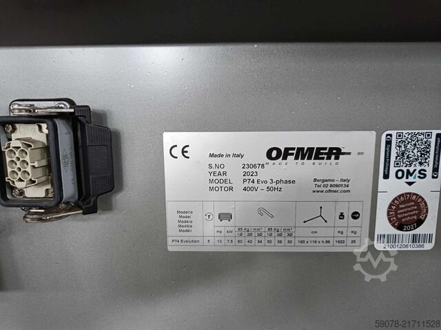 Reinforced steel - bending machine Ofmer P 74 Evo