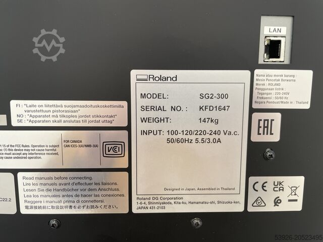 Digital printing machine Roland TrueVIS SG2-300