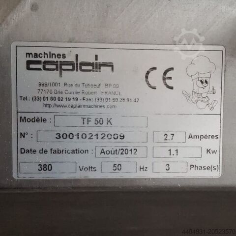 Flour sifter 50 kg/min Caplain TF 50K