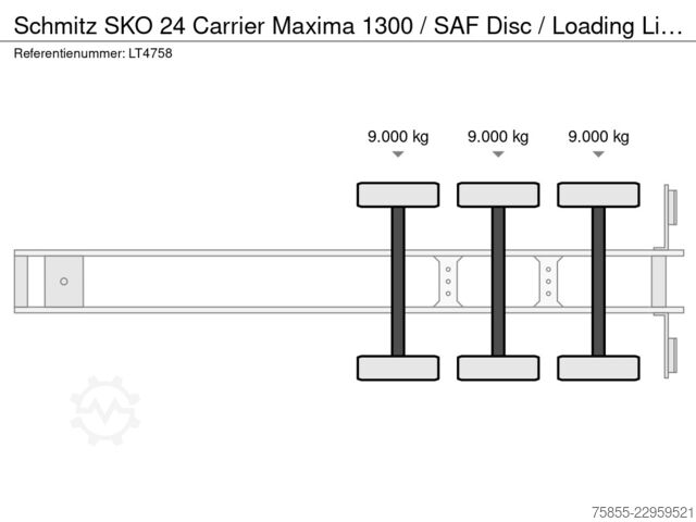 Refrigerated/freezer transport Schmitz SKO 24 Carrier Maxima 1300 / SAF Disc / Loading...