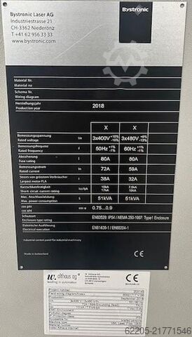 2018 BYSTRONIC Bystar Fiber 3015 8KW BYSTRONIC Bystar Fiber 3015 8KW