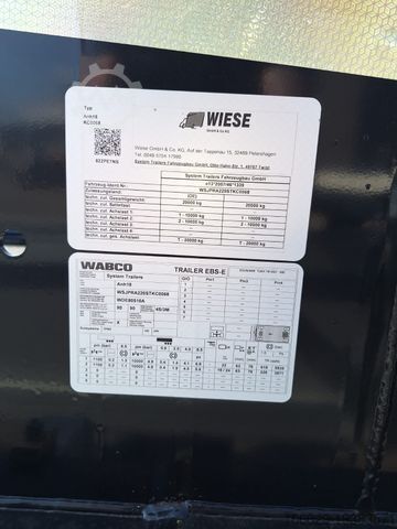 Roll off trailer  Wiese Abrollanhänger Schlittenanhänger