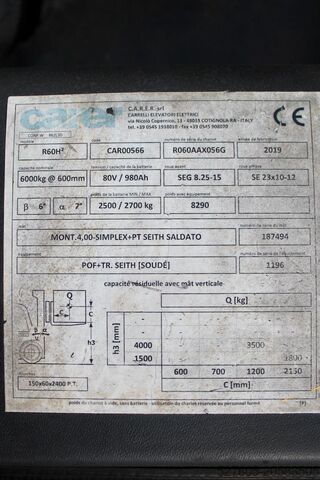 Forklift Carer R 60 H2