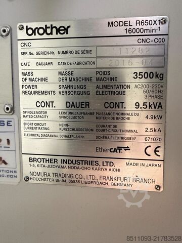 High Speed Milling Machine Brother Speedio X1 R650