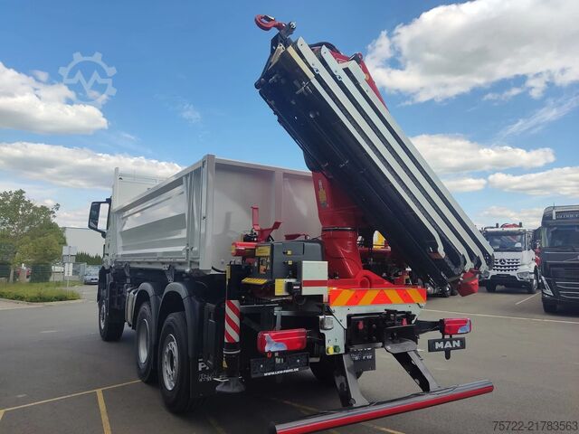 Tipper with crane MAN TGS 28.440 6x4-4 BL 2-Seitenkipper Fassi F235 Kran