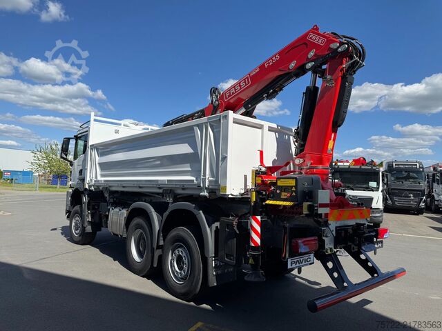 Tipper with crane MAN TGS 28.440 6x4-4 BL 2-Seitenkipper Fassi F235 Kran