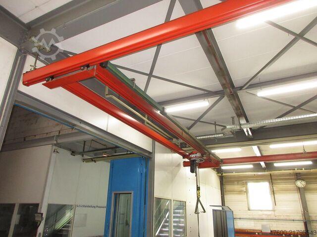 Portalkran Kranhimmel Hallenkran Kran Demag Portalkran KBK 1000KG Kettenzug Hochgezogenes Fahrwerk Maße 7x6m