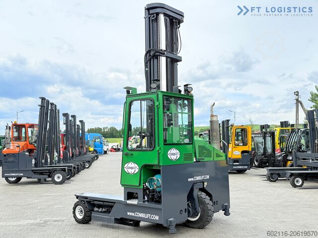 4-way forklift truck Combilift C4000 / GAS / 9300MM / FREE-LIFT / CABIN