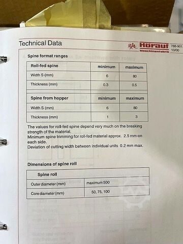 Book binding machine Hörauf BDM Universal