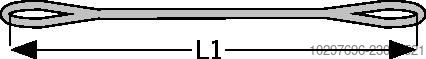 Hebeband DIN EN 1492-1 L.6m - 1 ST  