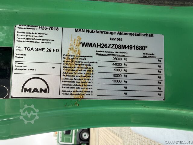 Truck mounted crane MAN TGA 26.320 6X4 Atlas 290 bis 18 Meter