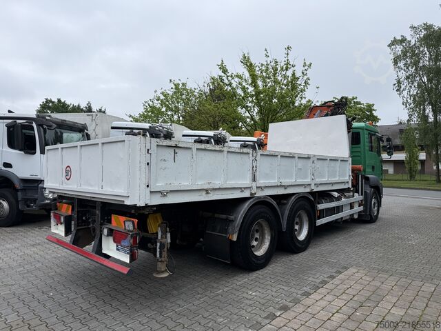 Flatbed truck MAN TGA 26.320 6X4 Atlas 290 bis 18 Meter