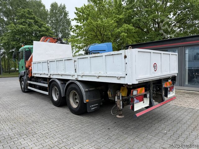 Flatbed truck MAN TGA 26.320 6X4 Atlas 290 bis 18 Meter