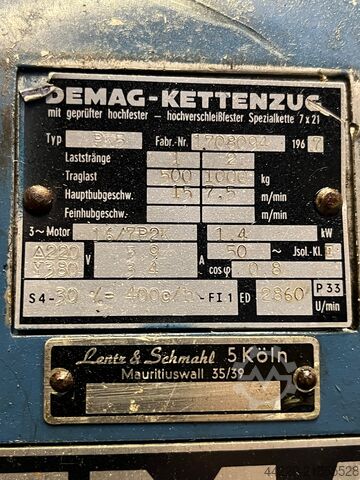 Chain hoist Demag PK 5