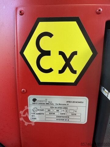 S 1.6 i * Atex EX * Miretti 2G / Zone 1 * NEW battery !! HYSTER S 1.6 i * Atex EX * Miretti 2G / Zone 1 * NEW battery !!
