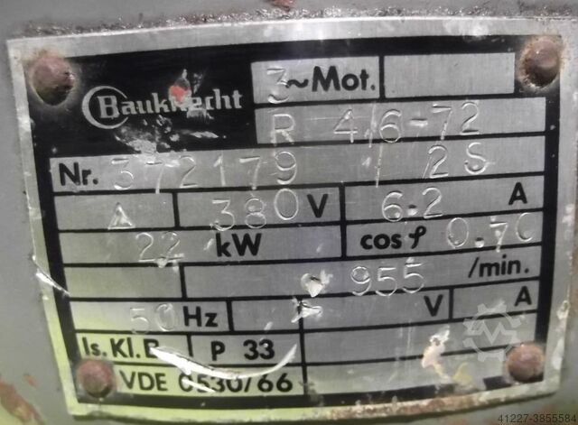 Electric motor 2.2 kW 955 Rpm Bauknecht R4,6-72