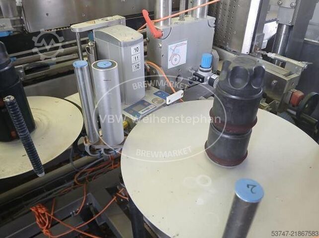 Filling, sealing and labelling machine for plastic buckets; manufactured between Miromatic; Langguth 