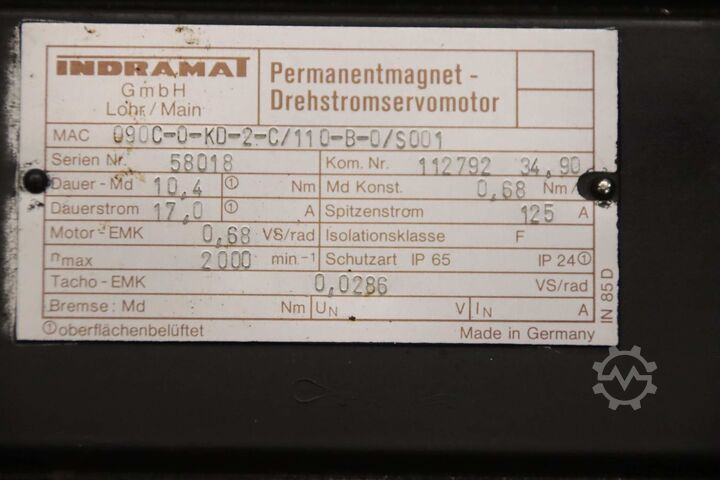 Servo motor Indramat 090C-0-KD-2C/110-B-0/S001