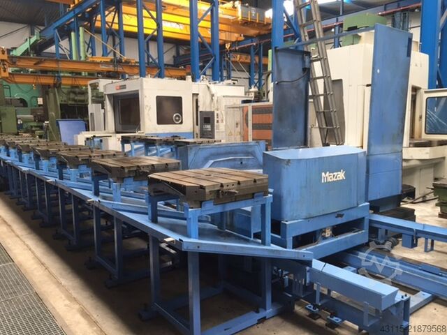 CNC Hor. Production line with 14 pallets Mazak FH 880 PMC