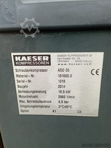 Schraubenkompressor Kaeser ASD35