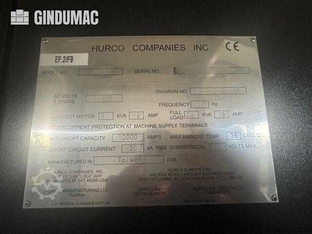 Vertical Machining Centre Hurco VMX30