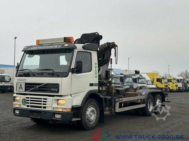 Roll-off tipper truck Volvo 340 HIAB Kran 11,9m=790kg 5+6 Steuerkreis Klima