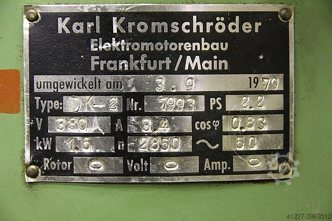 Vacuum pump m³/h Kromschröder 1,1 kW