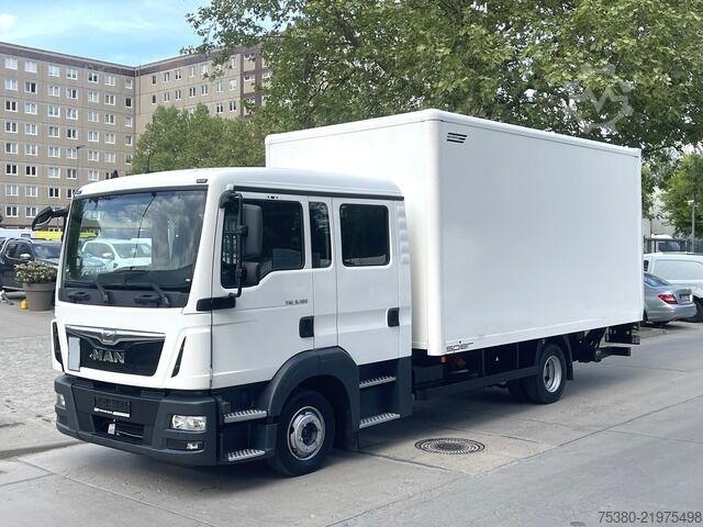 Box van man TGL 8.180 Doka Koffer 1H*Klima*LBW*