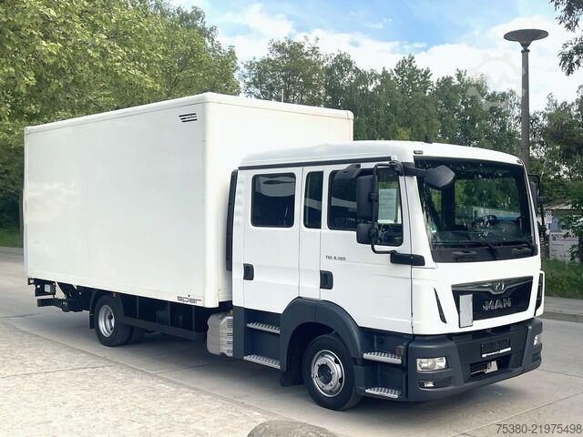 Box van man TGL 8.180 Doka Koffer 1H*Klima*LBW*