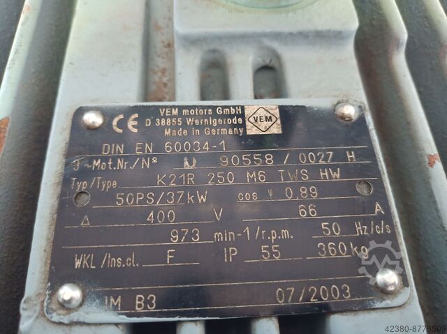 Radialgebläse Gebläse Radialventilator Howden Turbowerke Meissen 37kW ; 56000m³ LRN 0800 W 100/11 GR360