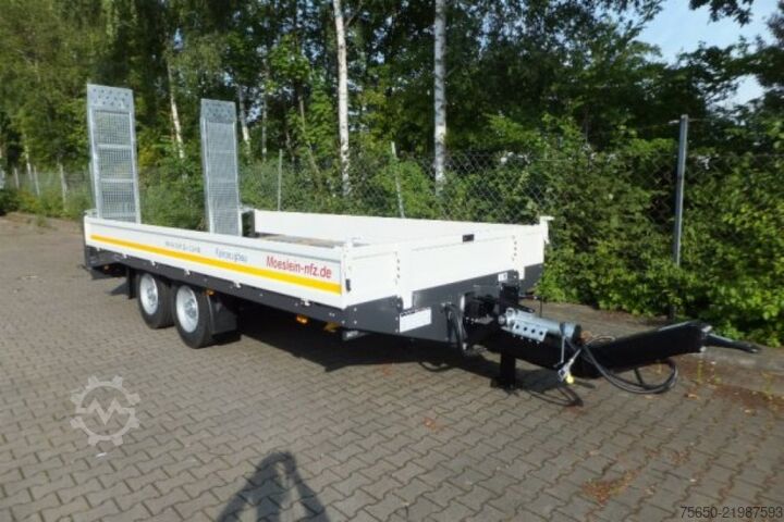 Low loader trailer Möslein TTT 11- 5,2 Weiß  Neuer Tandemtieflader