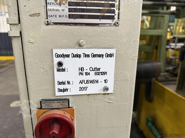 Reifenaufbaumaschine mit (3) Heißmesser GoodYear S.A. Formenbauwerk BRC III R1 E84