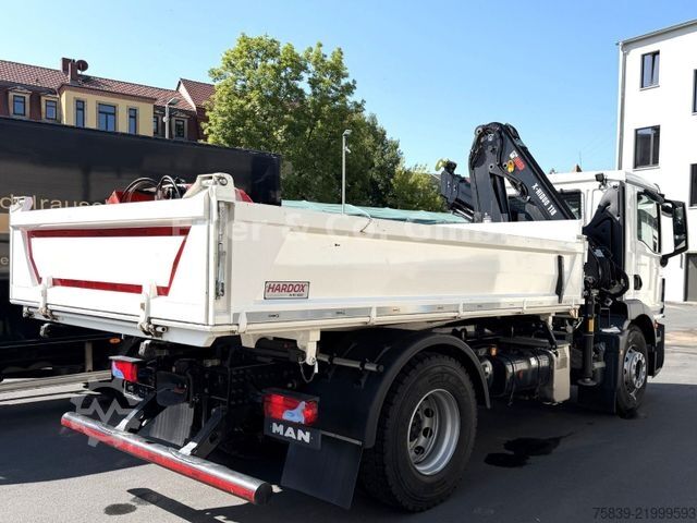 Three-sided tipper truck MAN 18.320 TGM, HIAB 118, Funk, Greifer, sofort