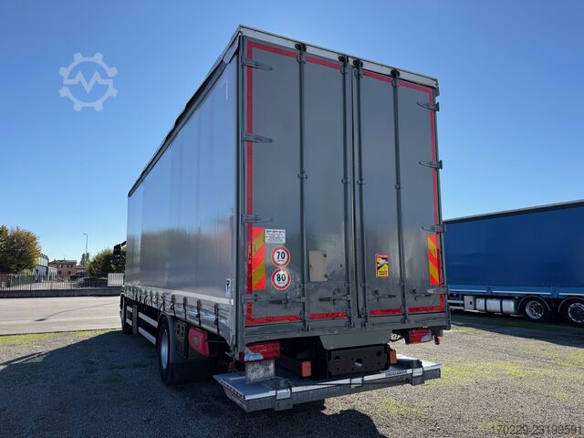 Flatbed truck with tarp MAN TGS 18.360