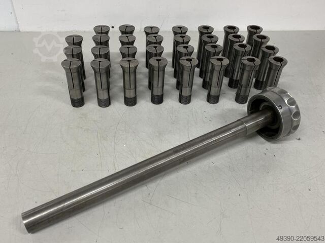 Collet set with 31 pieces of draw-in collets, draw-in collets with drawbar, collet chuck, collet acc BOLEY - LEINEN - SCHAUBLIN - WEILER 367E K28 DIN 6341
