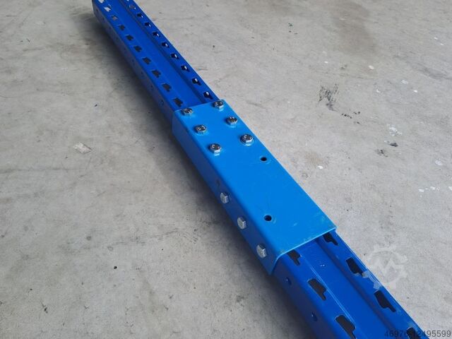 Stacking lugs stacking high rack Jung Heinrich MPB / Aufstocklaschen / für Rahmenprofilbreite: 100 mm / blau