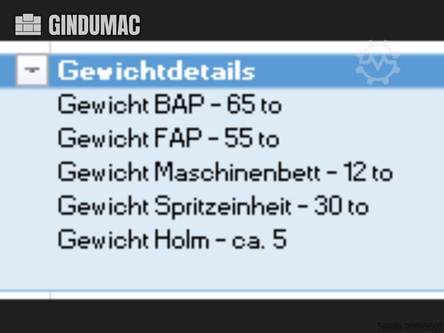 Elektrische Spritzgießmaschine Husky E 3150 RS 170 155