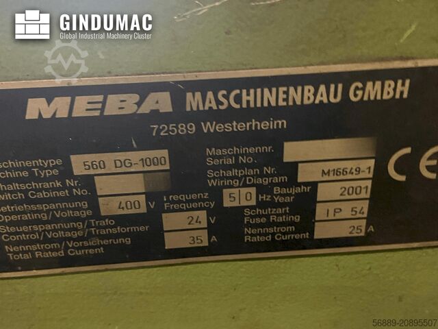 Metall-Bandsäge MEBA 560 DG-1000 + PEDDINGHAUS TDK 1000 /9P