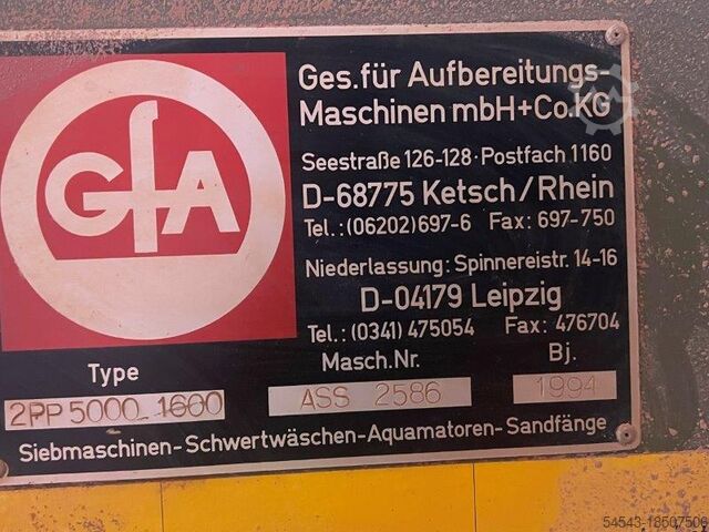Siebmaschine ASS 5000/1600 GfA Siebmaschine  ASS 5000/1600