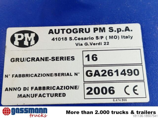 Truck mounted crane  16523 CE