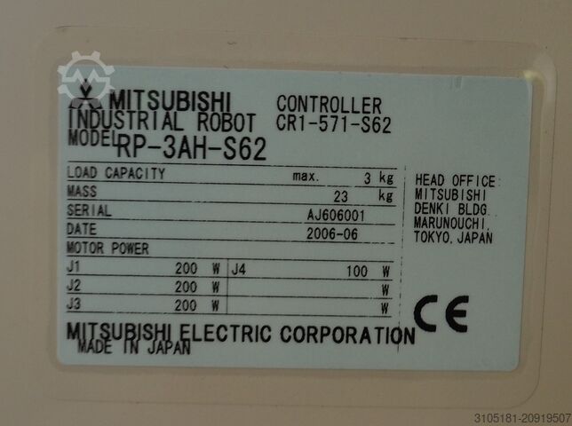 Programmable industrial robot Mitsubishi RP-3AH