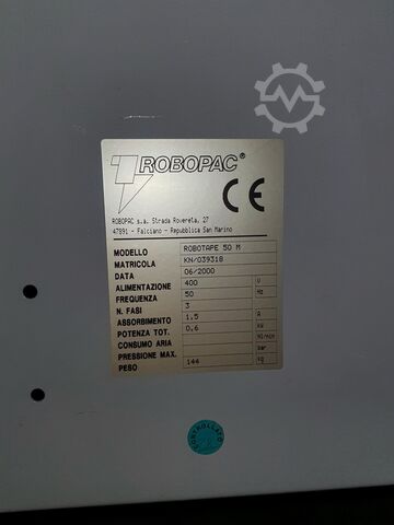 Cardboard packaging machine Robopac Robotape 50 M