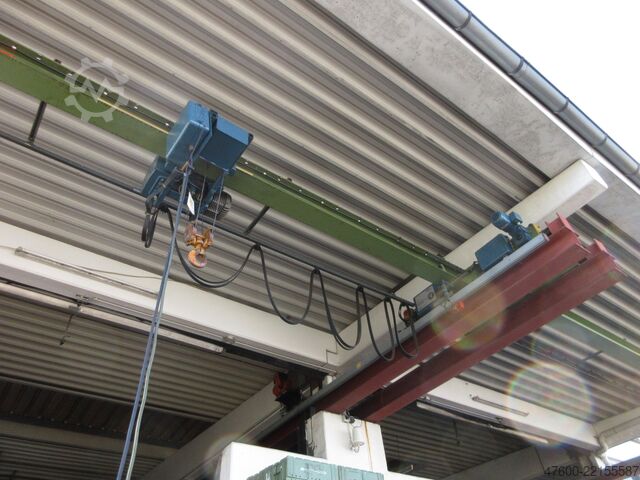 Overhead crane, crane, hall crane, track 6700 mm Demag Hallenkran Brückenkran Kran 1t Kran Seilzug PLV 1000Kg Spur 6,7m Hub 4m