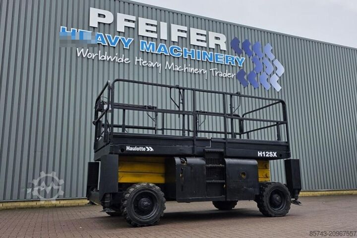 Scissor lift Haulotte H12SX Diesel, 4x4 Drive, 12m Working Height, 700kg