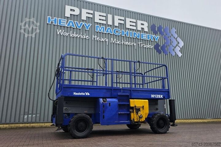 Scissor lift Haulotte H12SX Diesel, 4x4 Drive, 12m Working Height, 700kg